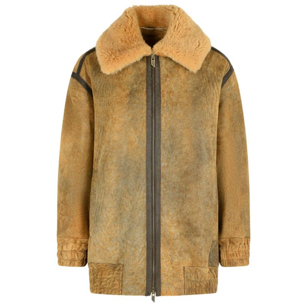 Salvatore Santoro Camel Leather Jacket Women